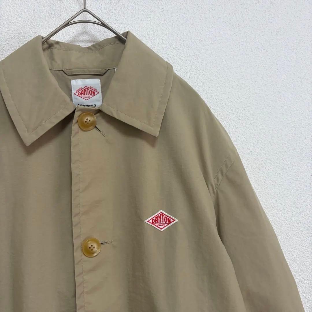 【DANTON】ダントン　ナイロン　ロングコート　ステンカラーコート