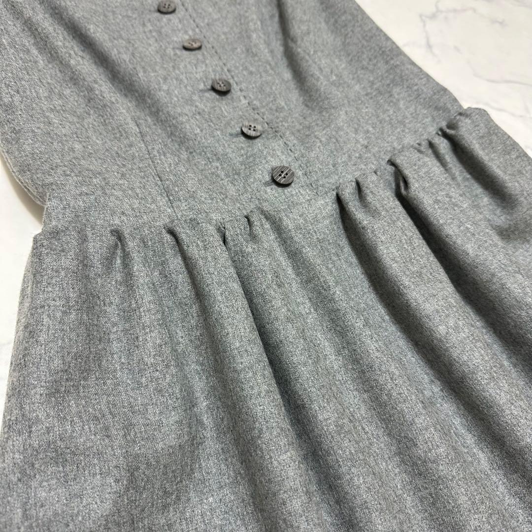 FOXEY ウール ギャザーワンピース Aライン 美品 38