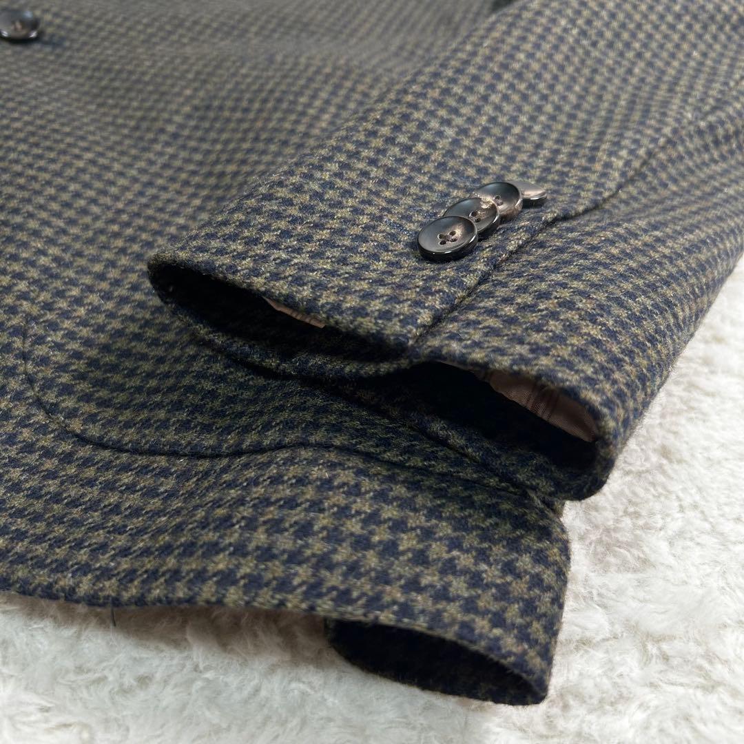 最高級✨LARDINI ウール100% ラペル付　テーラードジャケット 48