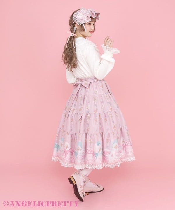 AngelicPretty☆夢見るTiny Bearエプロン風ティアードスカート