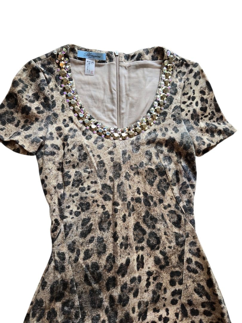 Blumarine♡レオパード柄♡オーロラストーンワンピース