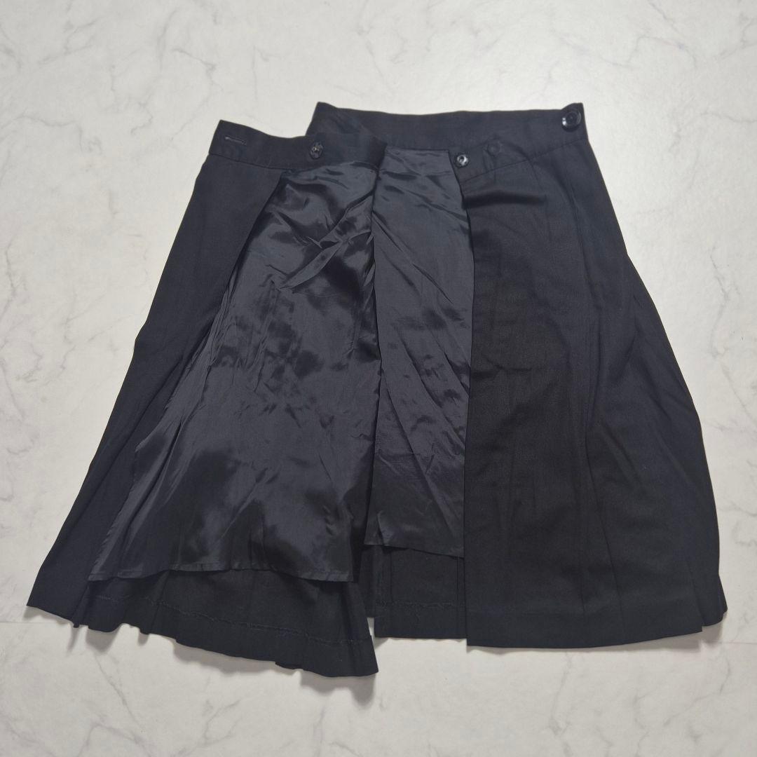 Y's プリーツラップスカート ブラック M