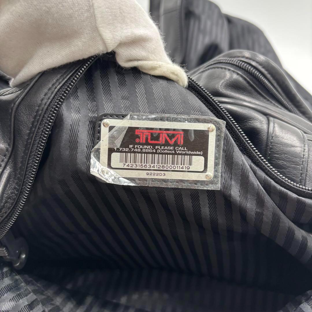 TUMI トゥミ 2way ボストンバッグ オールレザー ブラック 黒 大容量