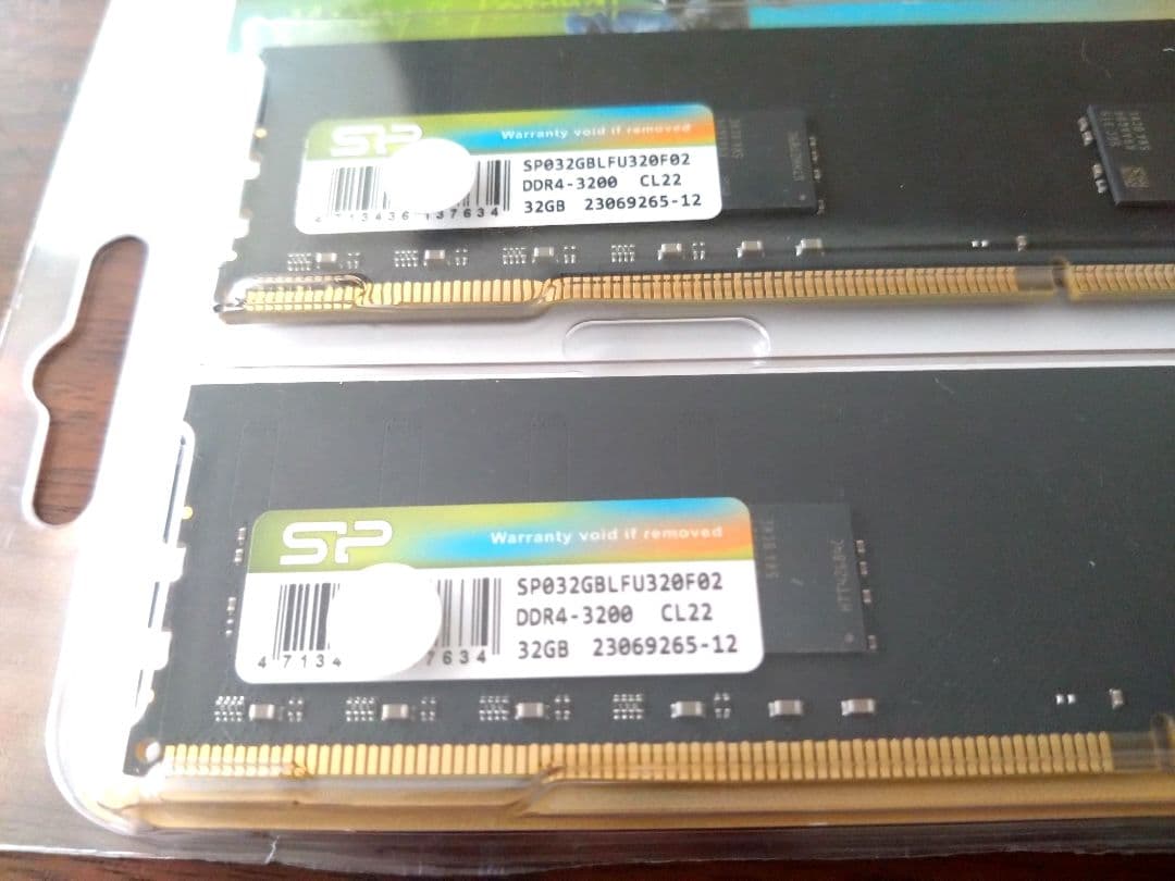 SP DDR4 デスクトップ用メモリ 64GB（32GB×2）