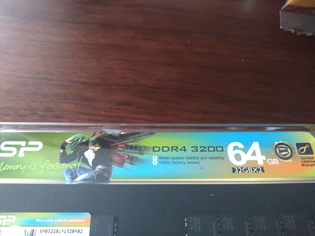 SP DDR4 デスクトップ用メモリ 64GB（32GB×2）