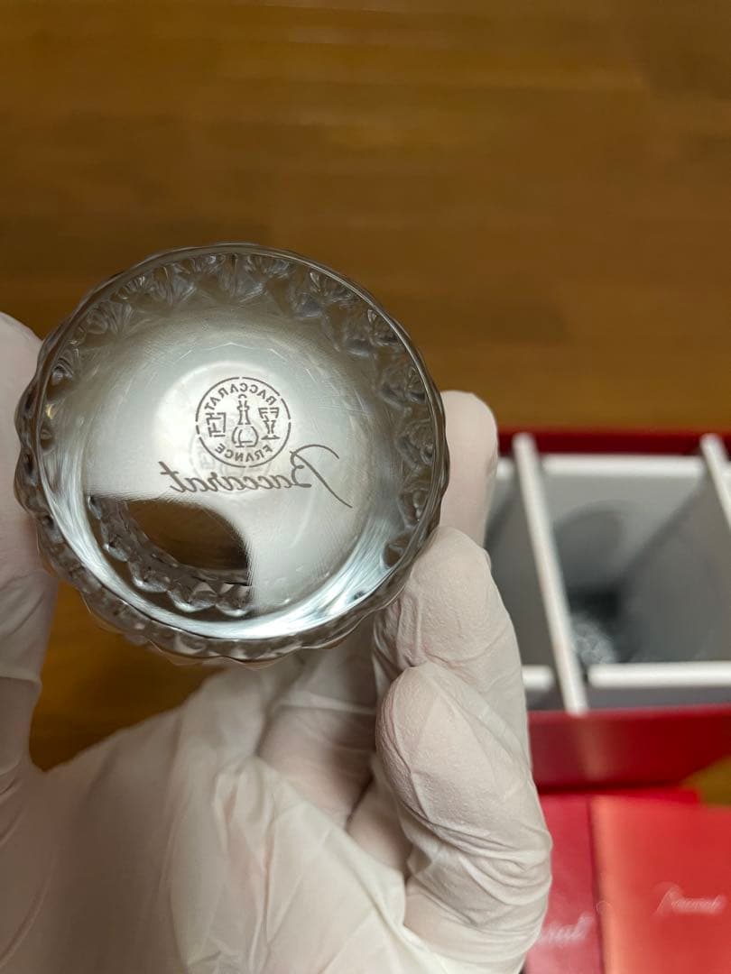 【Baccarat】 ペアグラス 高さ約12cm【新品未使用】