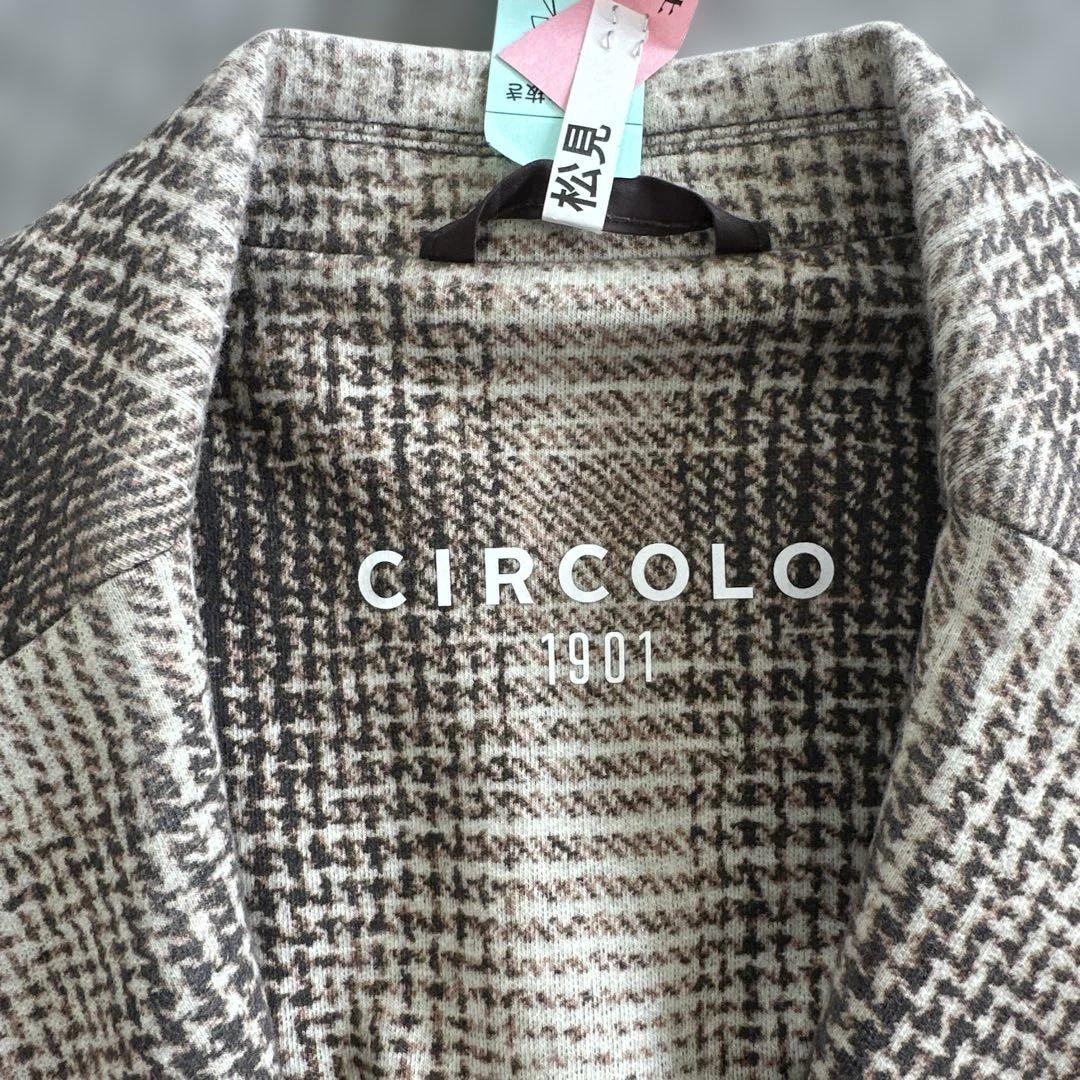 【極美品】CIRCOLO チルコロ ジャージージャケット チェック 48