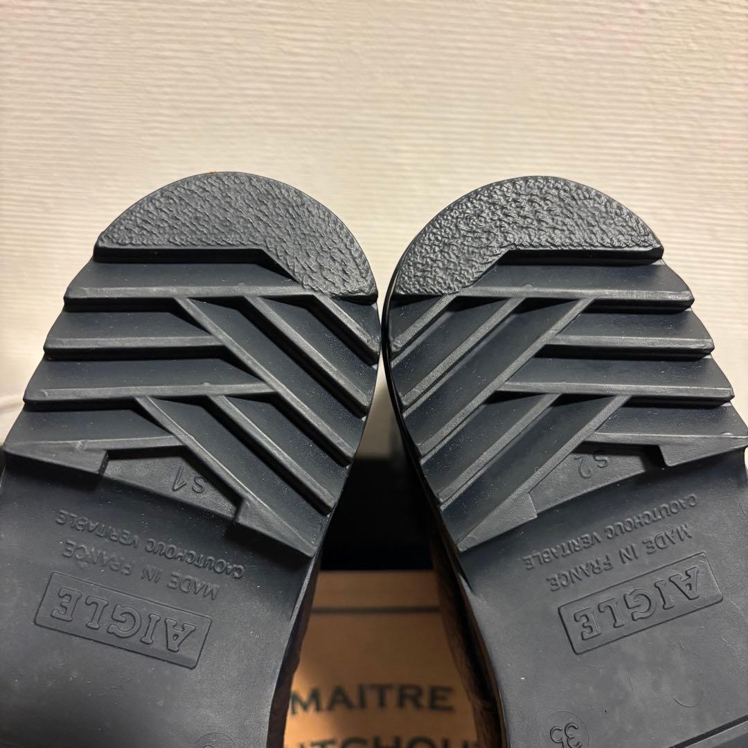 ✨AIGLE エーグルBISON JP レインブーツマリン35箱付きフランス製