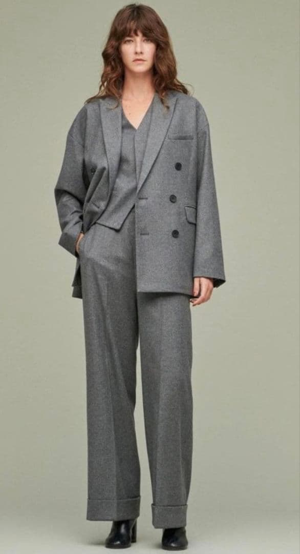 【2022AW】uncrave WHITE スーチング ダブルジャケット