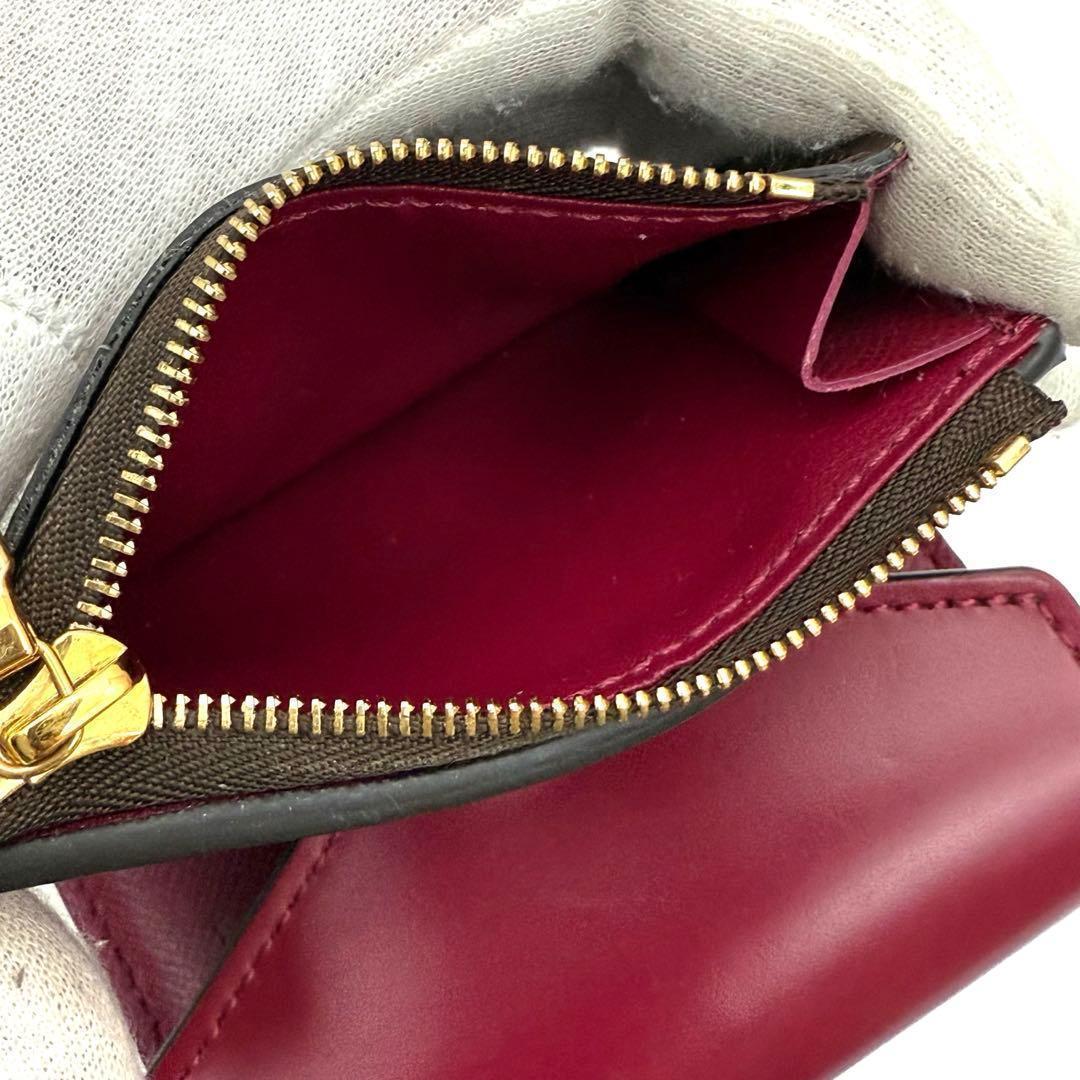 【新品近い】ルイヴィトン モノグラム ゾエ ポルトフォイユ フューシャ 折り財布