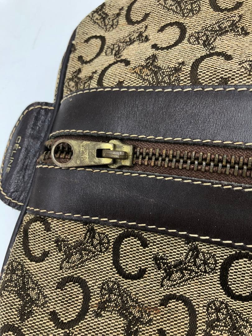 CELINE ボストンバッグ ベージュ・ブラウン レディース　ロゴ柄