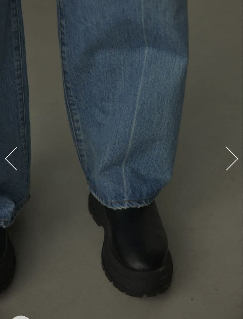 パンツ loose straight crash denim