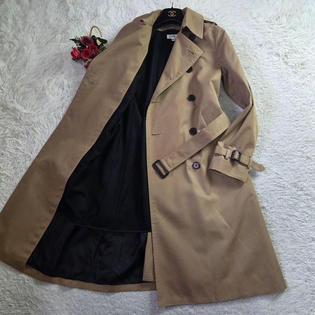 美品 HYKE トレンチコート ライナー着脱式 ベージュ サイズM タイト