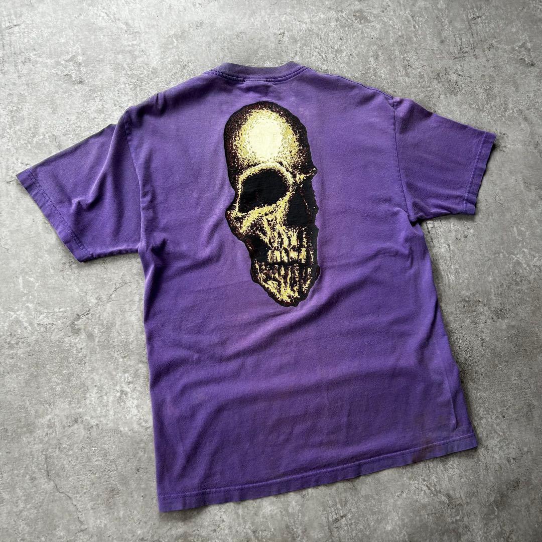 90s- サンタクルーズ tシャツ NHSタグ パープル L ビッグスカル
