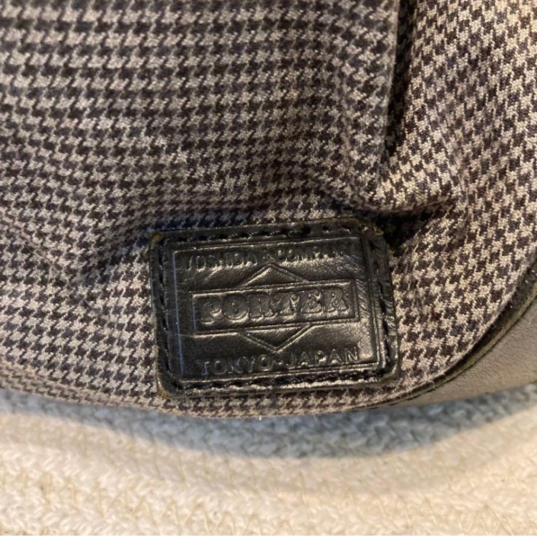 PORTER ポーター ボストンバッグ ブラウン 千鳥 チェック