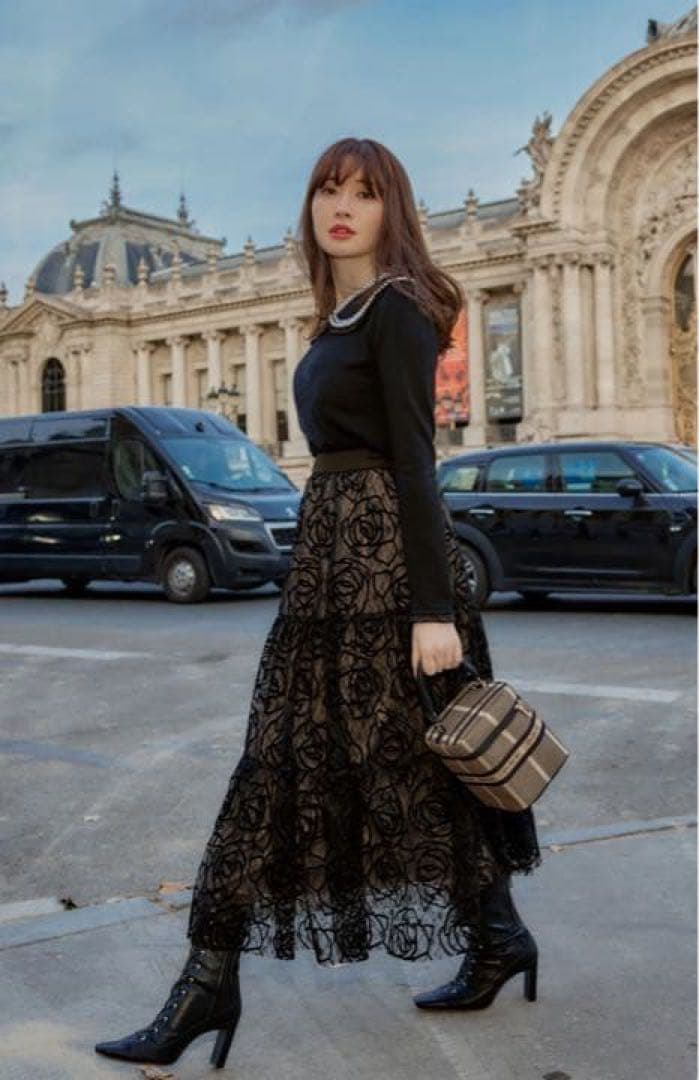 スカート herlipto rosa lace tiered skirt
