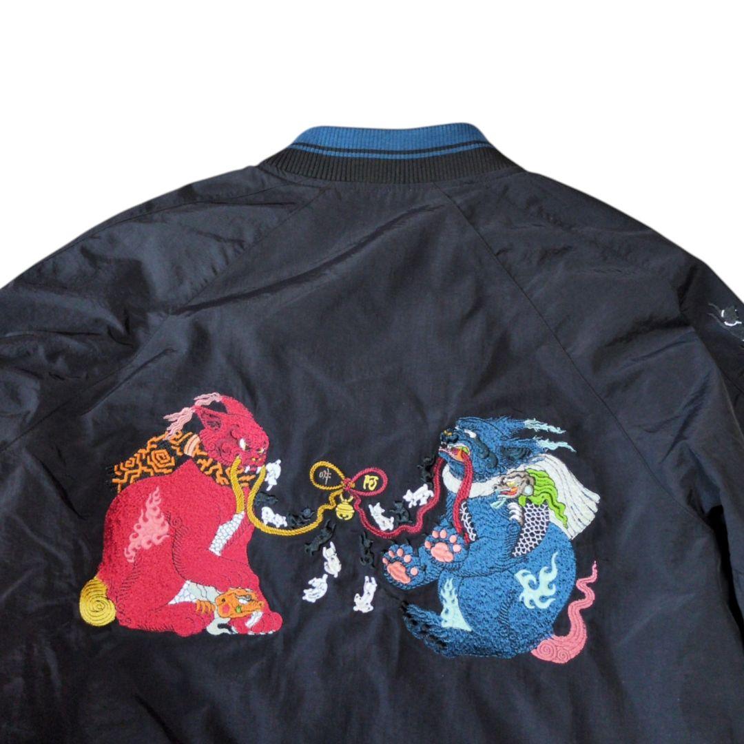 【完売品/入手困難】グラニフ × 石黒亜矢子 阿吽猫破魔矢ブルゾン　刺繍　コラボ