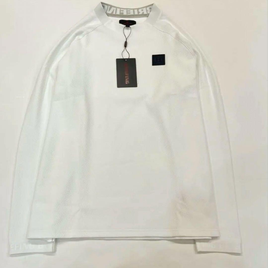 新品　BRIEFING CE NECK LOGO LS HIGHCK RF L