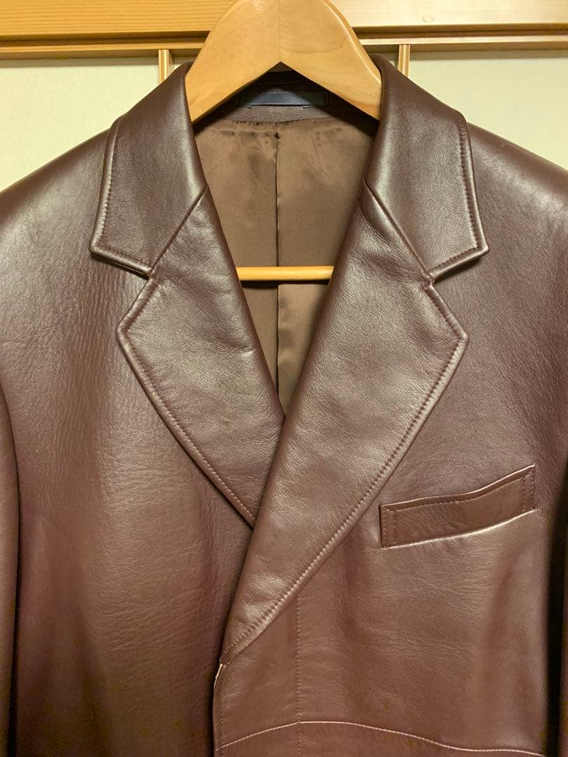 ポールスミス PaulSmith コート L茶系レザー 牛革 メンズ