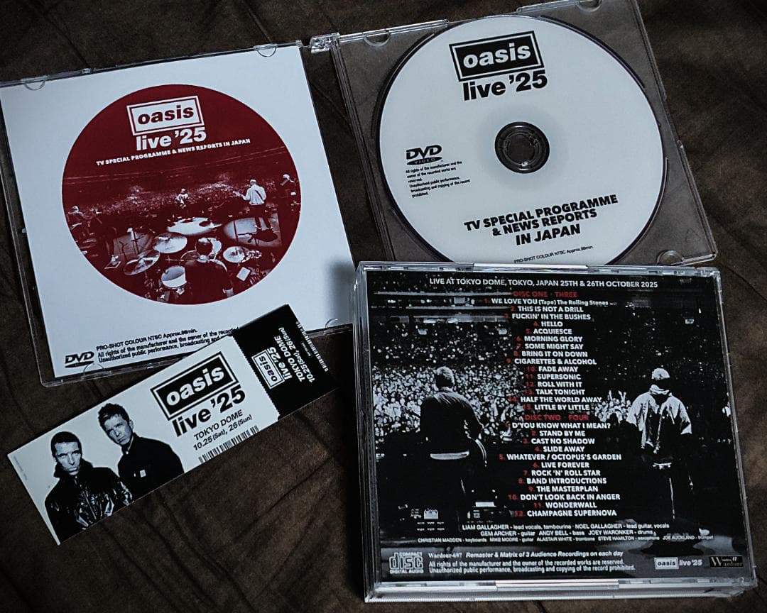 洋楽 OASIS - DEFINITIVE TOKYO DOME 2025 2DAYS