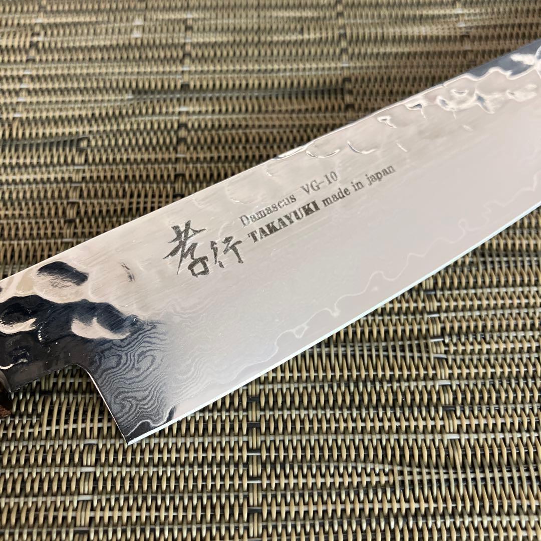 【新品未使用】堺孝行　ペティナイフ 180mm 33層槌目ダマスカス和式