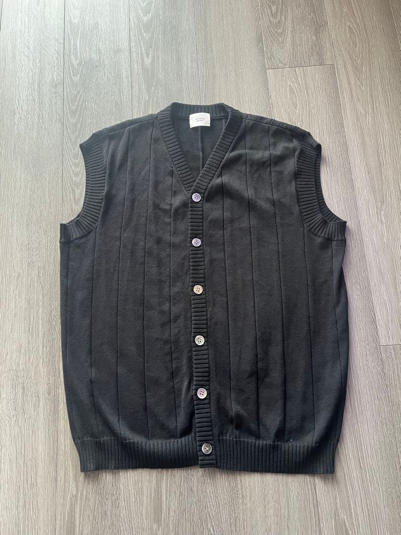 トップス UNFOLK Giza cotton vneck knit vest