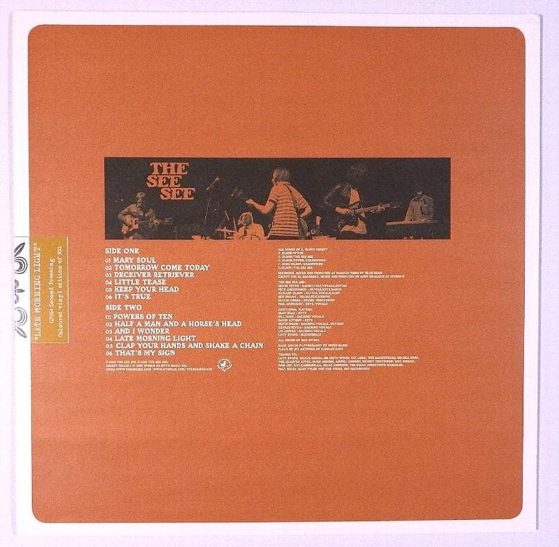 The See See 未開封 Late Morning Light カラー盤