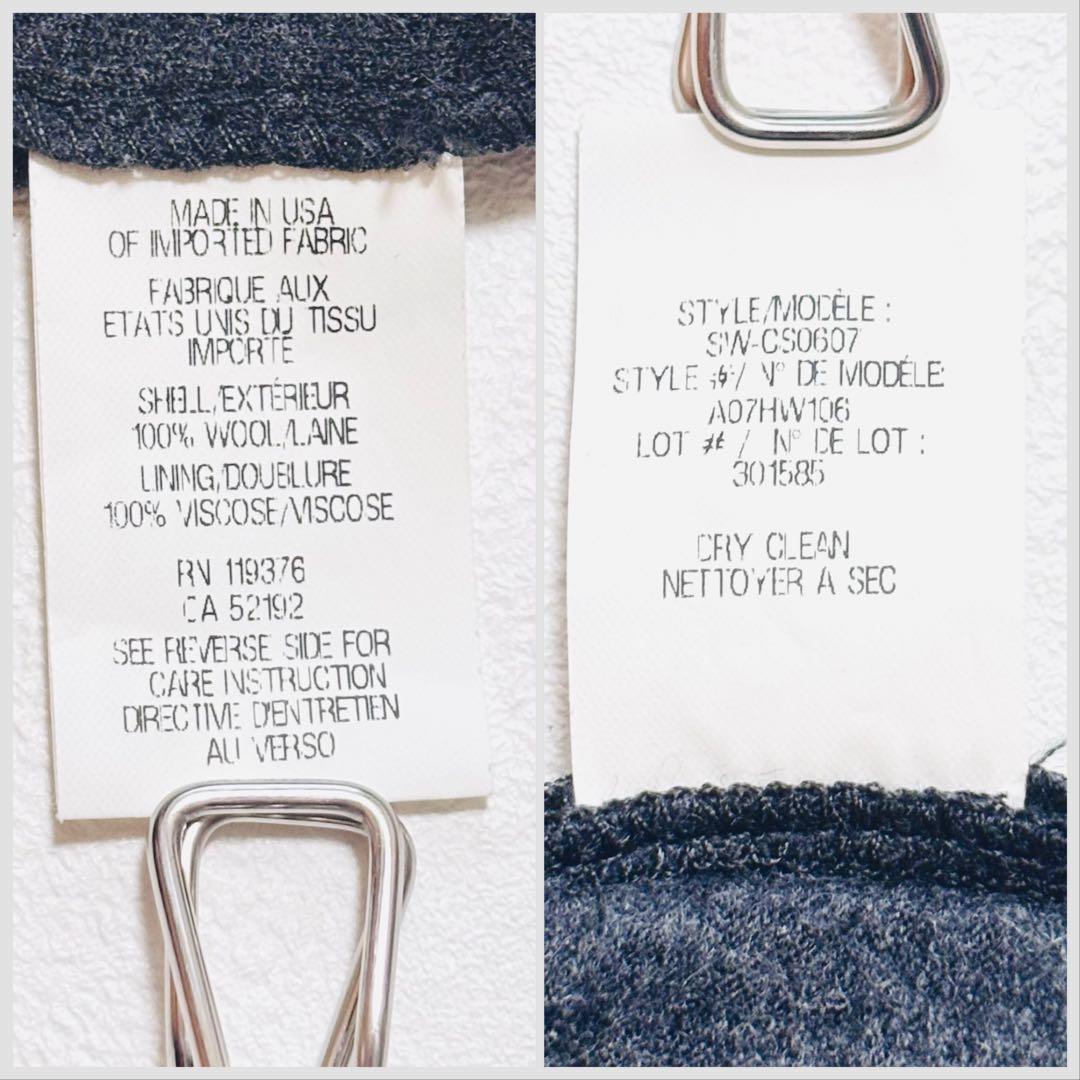 HELMUT LANG ウール　カーディガン　ライダースジャケット　グレー