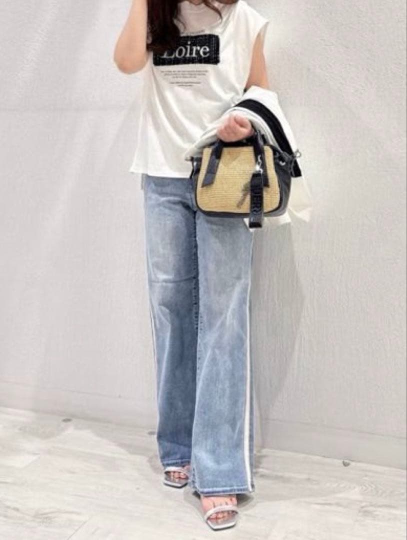 スコットクラブ　ドロストワイドデニムパンツ