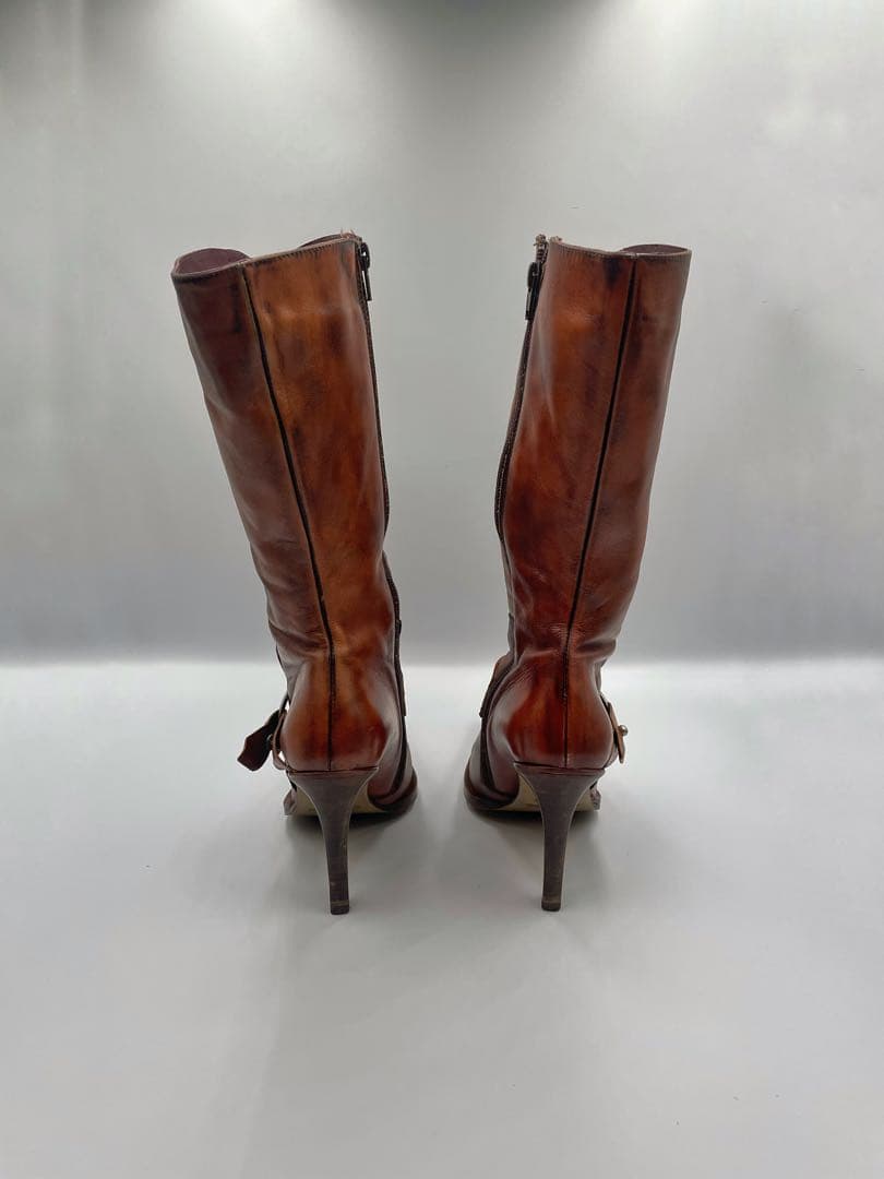 El Dantes ロングブーツ ブラウン 本革 23cm ヴィンテージ