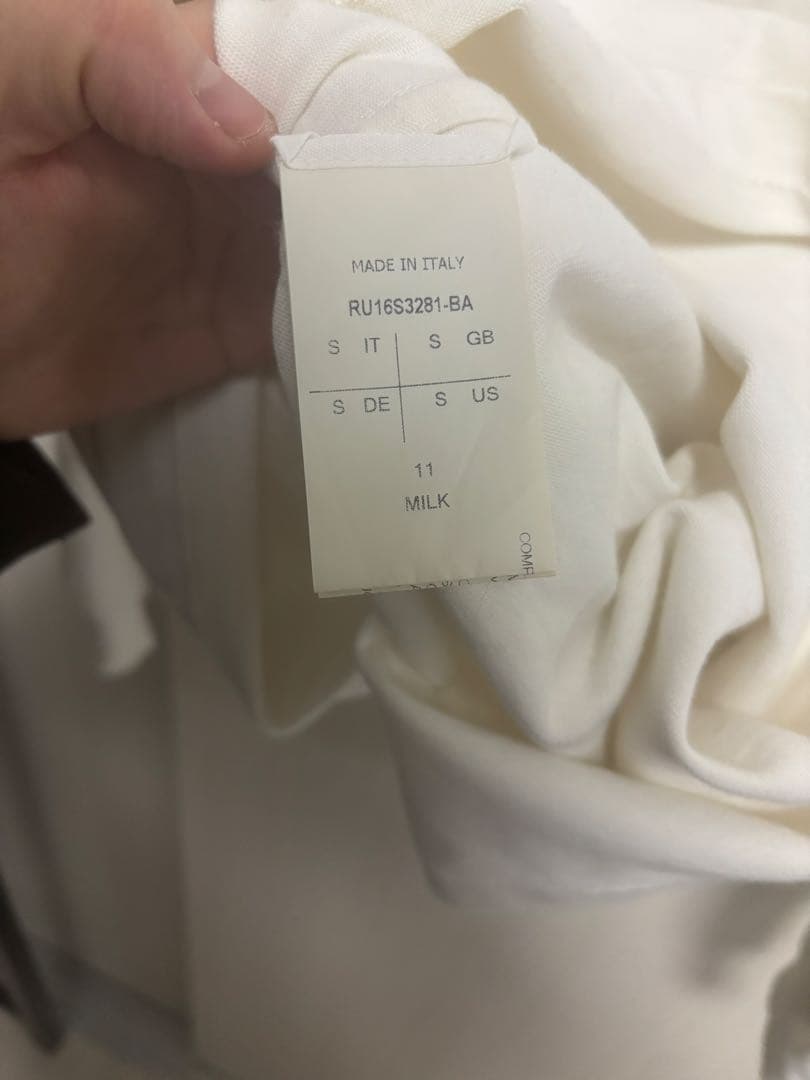 リックオウエンス　16ssCYCLOPS期ミルク　長袖Tシャツ