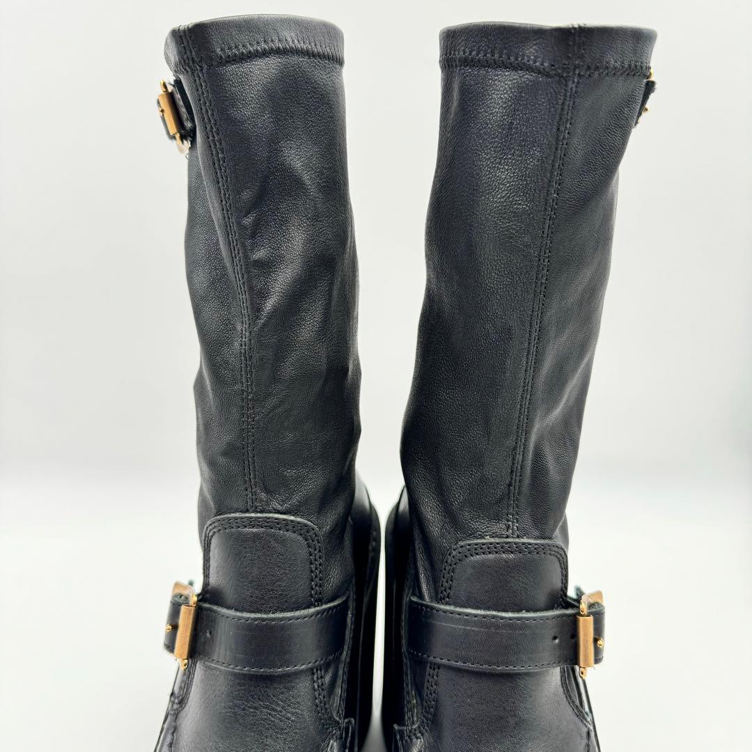 美品✨sacai サカイ　ロングブーツ　厚底　ブラック　レザー