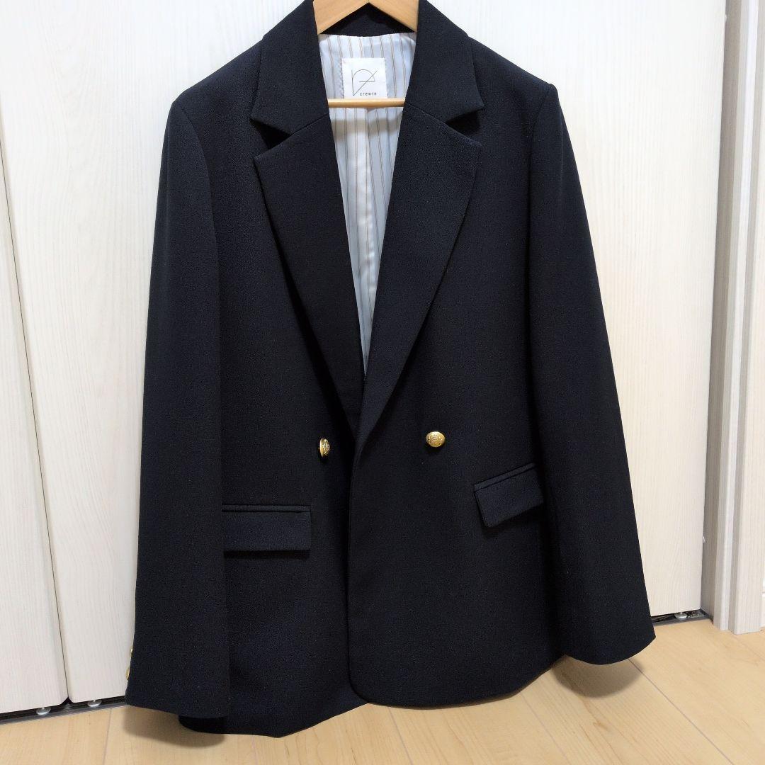 限定値下げ美品☆ダブルテーラードジャケット size2 ネイビー