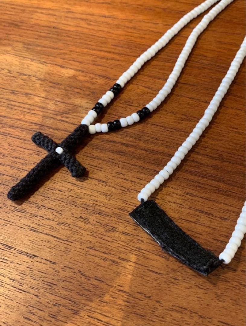NEIGHBORHOOD ネイバーフッド クロス ビーズ ネックレス 美品