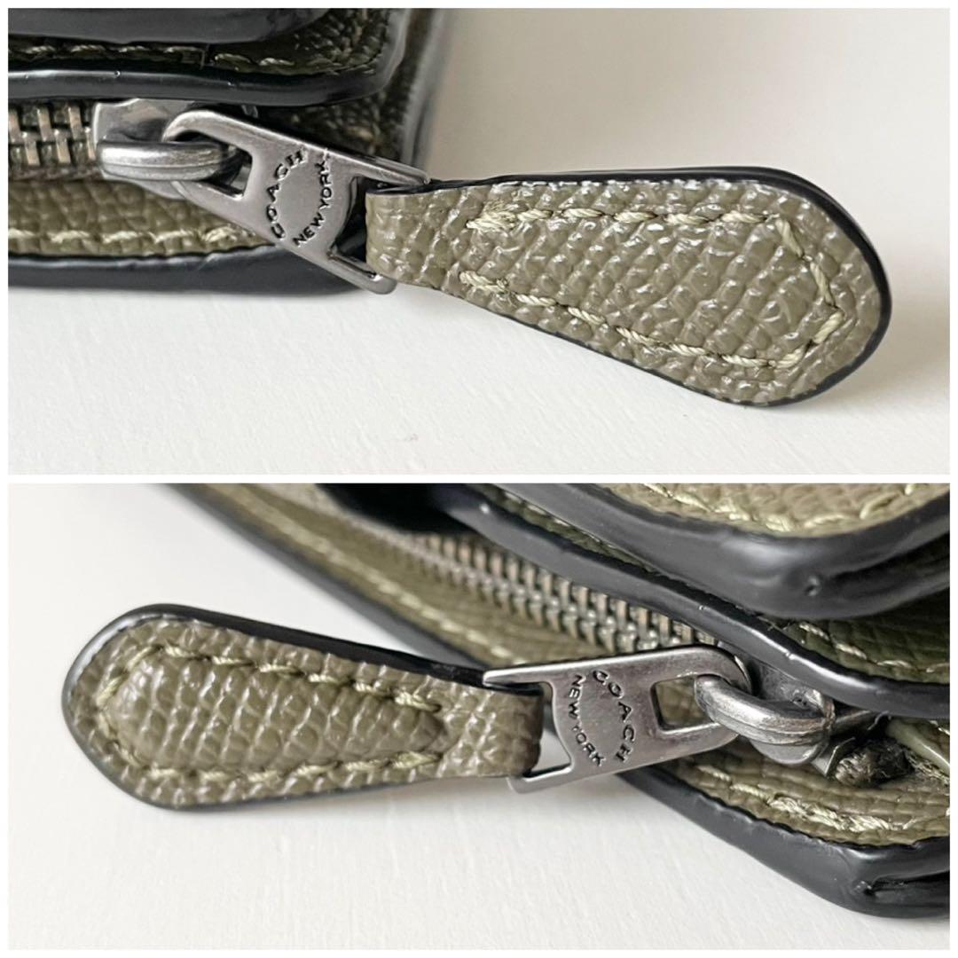 【極美品】COACH 二つ折り財布 ミディアム コーナー ジップ ウォレット