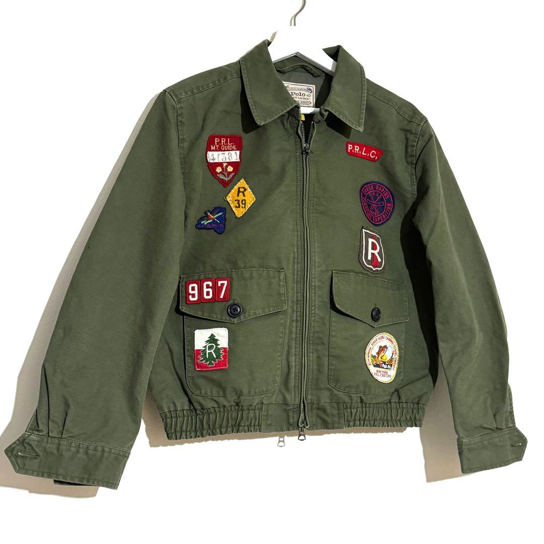 ラルフローレン スイングトップ ブルゾン ワッペン 短丈 ショートジャケット古着