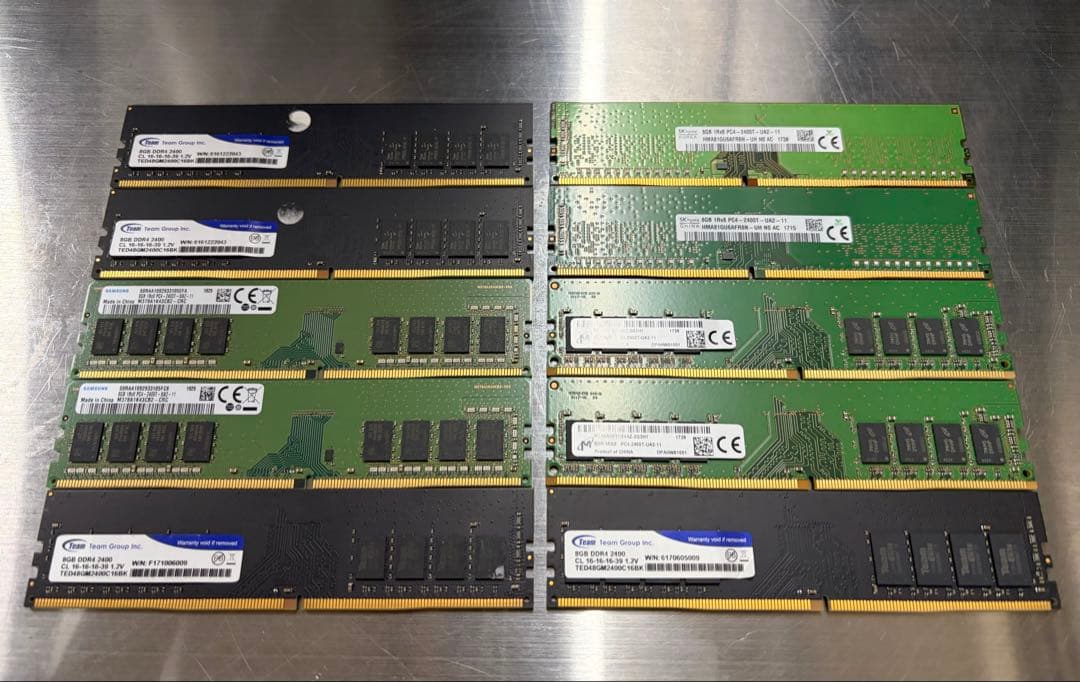 DDR4 2400 8GB デスクトップ用 メモリ 10枚 合計80GB