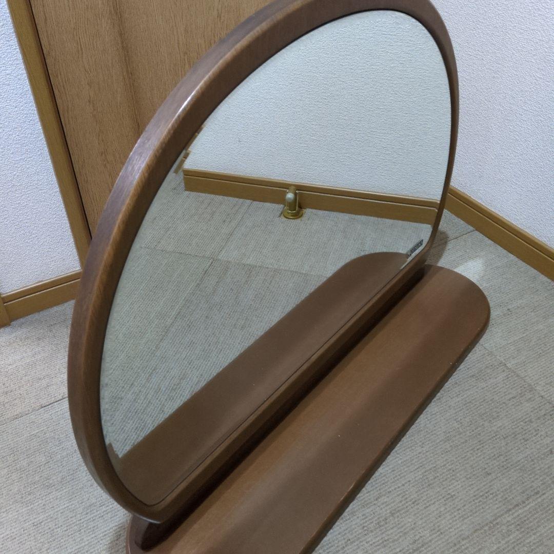 昭和レトロ OTSUKA 木製半円形鏡台