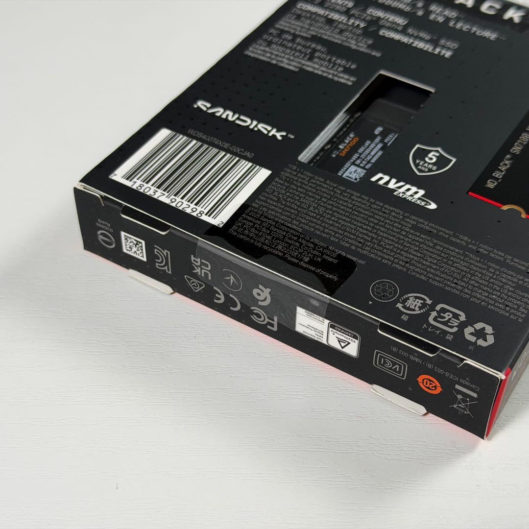 WD_BLACK SN7100シリーズ M.2 2280 SSD 4TB