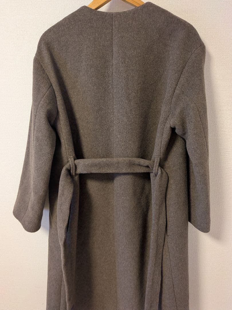 BEAUTY&YOUTH MANTECO ノーカラーベルト ロングコート 定番
