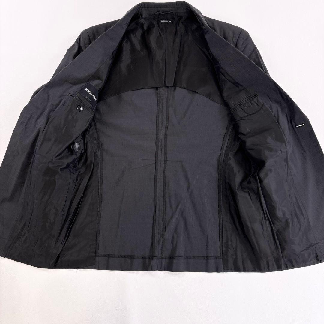 美品 黒タグ ジョルジオアルマーニ BORGO21 シルク ジャケット Lサイズ