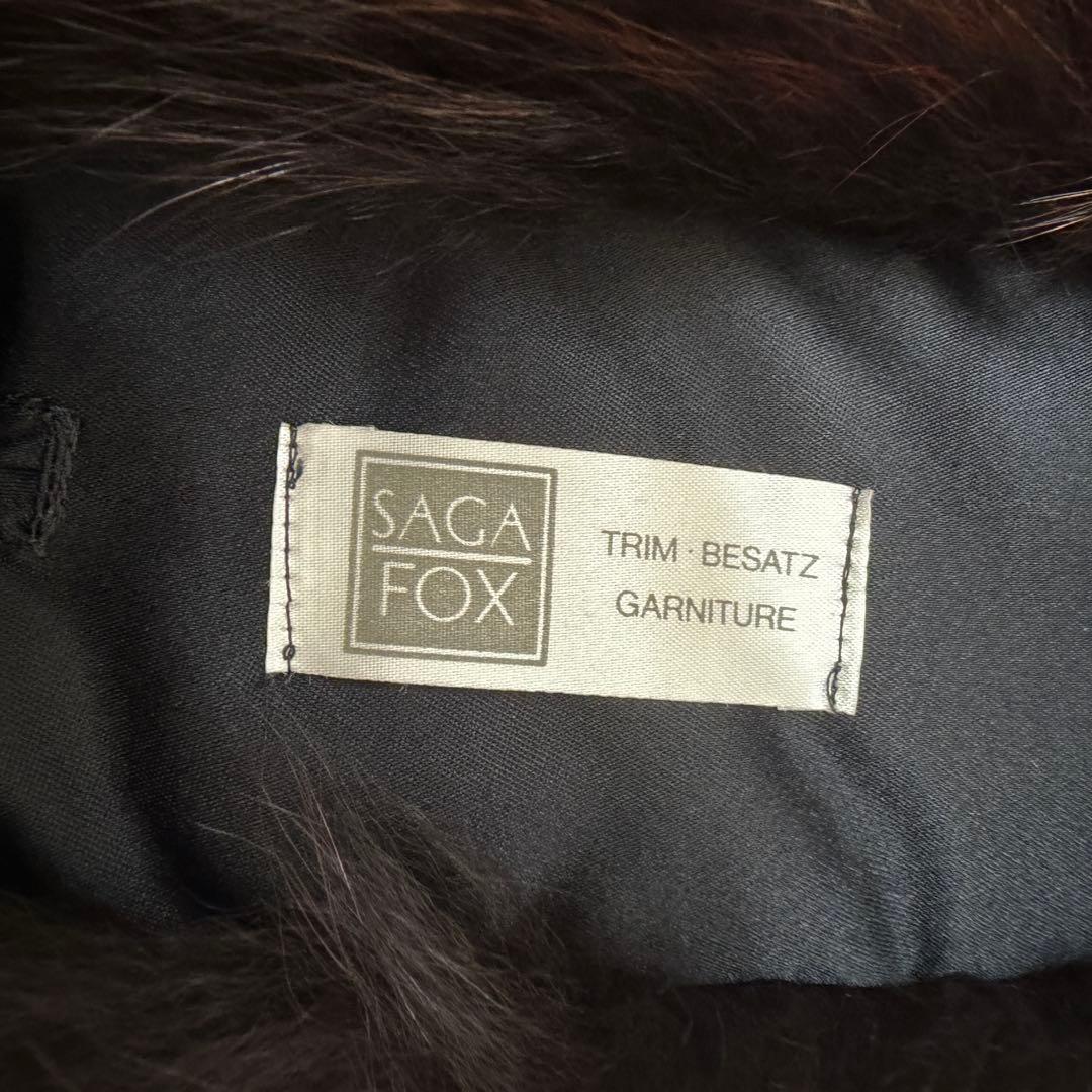 未使用✨SAGA FOX 高級リアルファー ブラウン　成人式 防寒小物ティペット