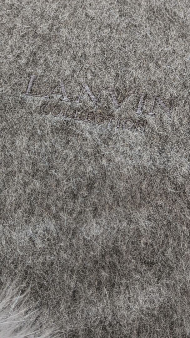 美品✨LANVIN ランバン アンゴラ混 ストール ショール ファー付き