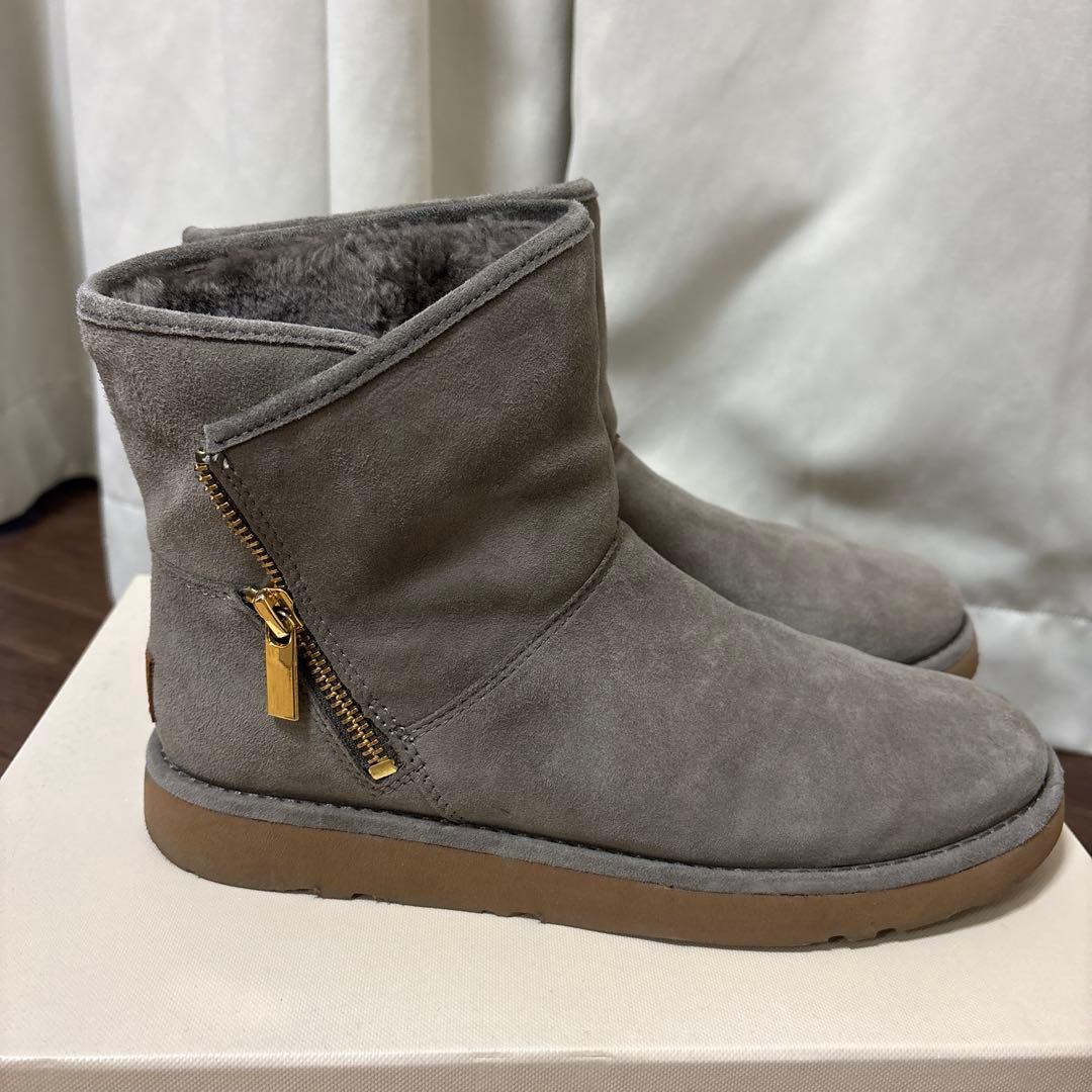 UGGジッパー付き ムートンブーツ