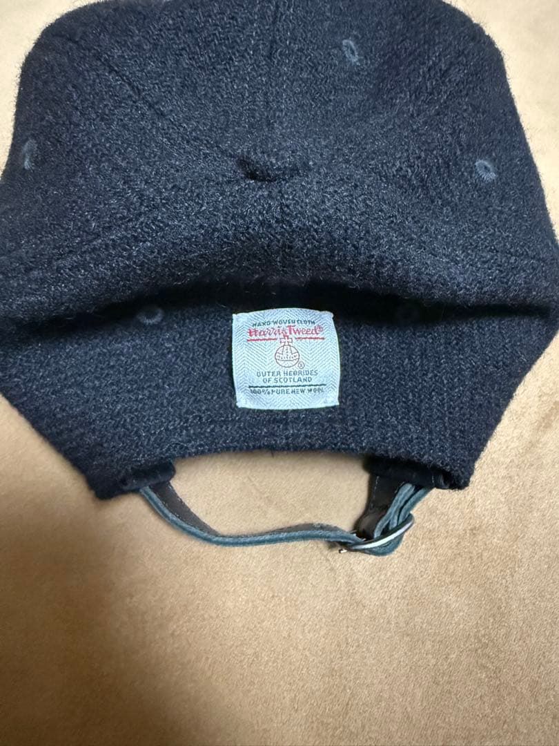 Supreme Harris Tweed Classic Logo Cap 黒