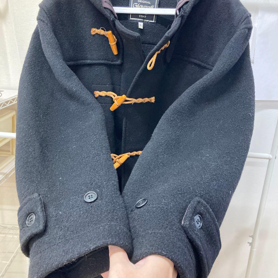 【XL】 グローバーオール 黒 ダッフルコート フード付き