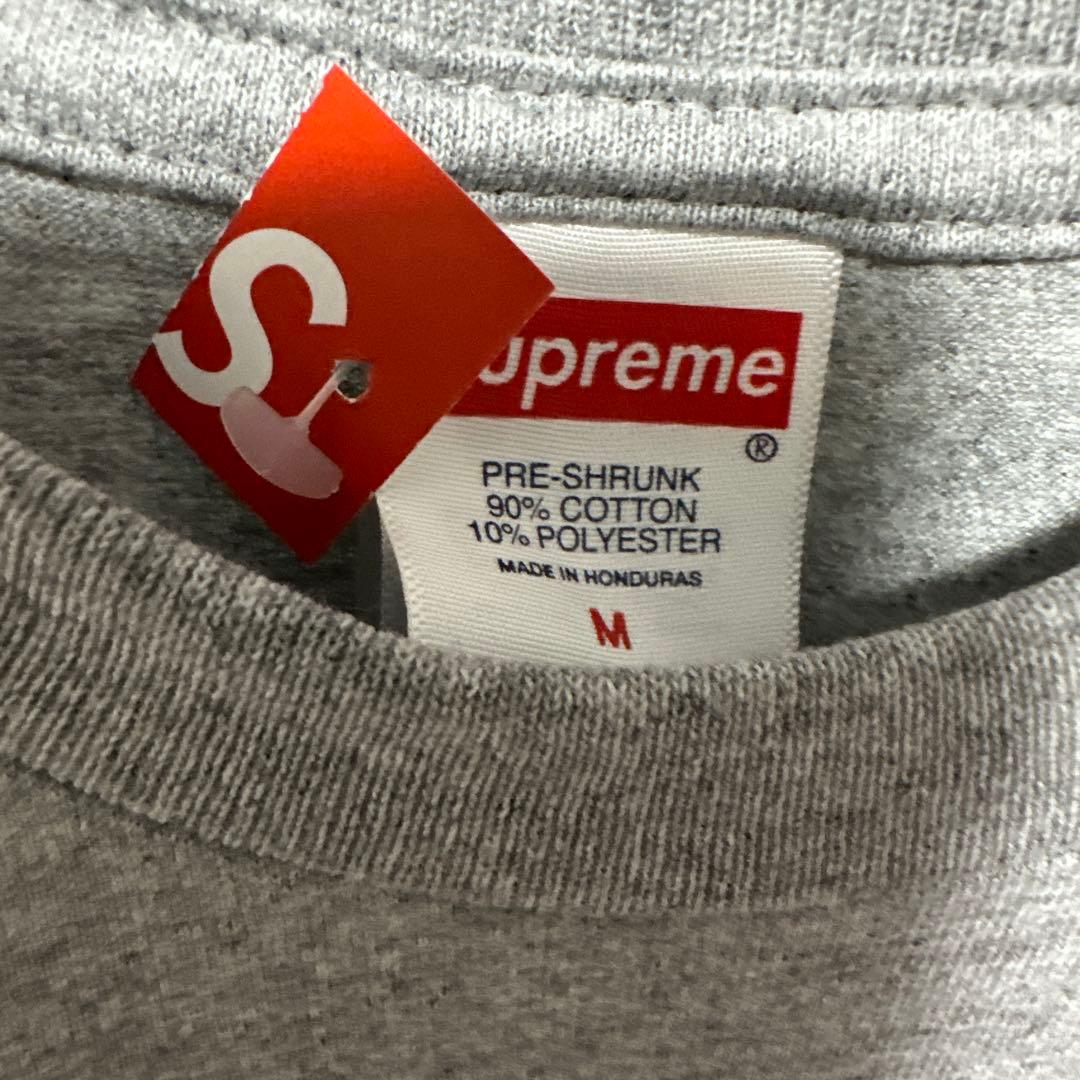 店舗購入 Supreme Arabic Box Logo Tee Grey