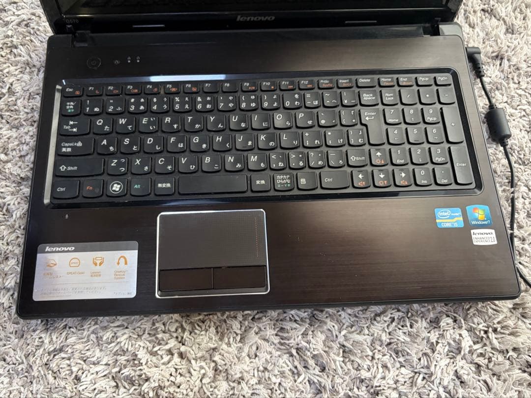 【ノートPC】Lenovo G570 Core i5 ACアダプター付 動作品