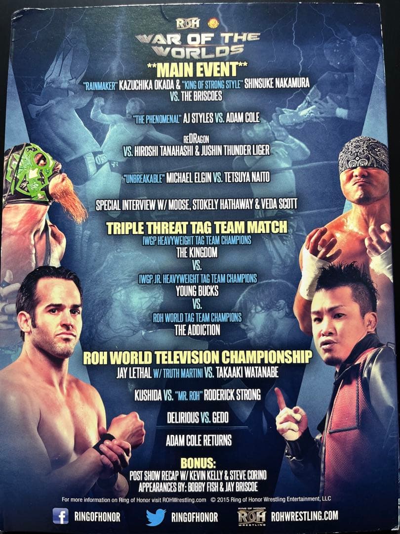 新日本プロレス× ROH WAR OF THE WORLDS 2015 DVD