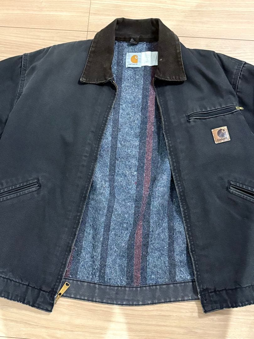 Carhartt デトロイトジャケット J97 ブラック フェード USA 古着
